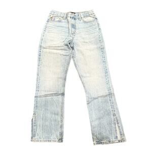 ASOS Design 90s Straight Jean in Light Blue with Split, Size 28X30​​​​